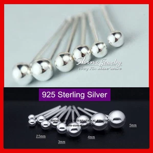 925 Sterling Solid Silver Small Plain Ball Bead Earrings Piercing Girl Lady Stud - Picture 1 of 59
