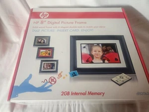 NEW Hewlett Packard HP 8" Ditigal Picture Frame Solid Wood 2G Brand New  - Picture 1 of 1