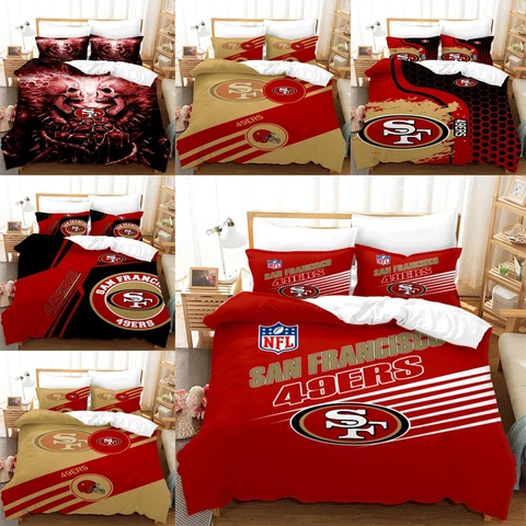 San Francisco 49ers 3Pcs Bedding Set Soft Duvet Cover Comforter Cover Pillowcase Cover
