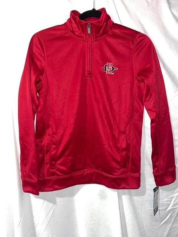 NWT New San Diego State Aztecs Women's MEDIUM 1/4 Zipper Long Sleeve Sweatshirt Cover