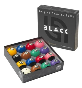 Aramith Tournament "Black" TV Ball Set DURAMITH Technology TV Colors Pink & Tan - Picture 1 of 3