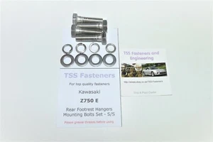 Kawasaki Z750 E Series - Rear Footrest Hangers Bolts Set - S/Steel - UK Seller  - Picture 1 of 2
