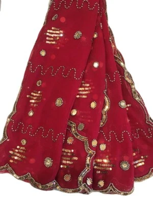Bufanda Georgette Dupatta vintage india bordada estola larga para mujer LD7168 Foto 1 de 4