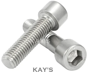 M2 (2mmØ) CAP SCREWS A2 STAINLESS STEEL HEXAGON SOCKET ALLEN KEY BOLTS DIN 912 - Picture 1 of 2