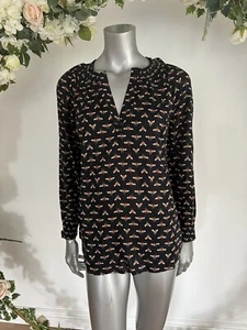 Joules Talia Bluse Pop-Over-Top Gr 8 10 14 16 18 20 schwarz Bienendruck NEU MY10 - Bild 1 von 16