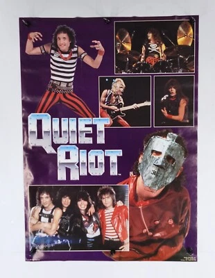 Vintage Quiet Riot Poster 20” x 28” Hair Metal Rock Band 1984 NOS Bi-Rite Ent. - Image 1 of 4