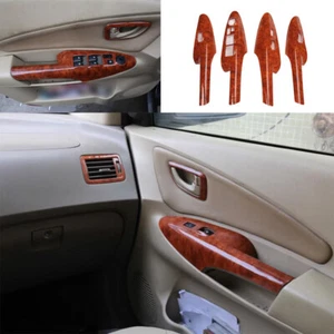 For Hyundai Tucson 2005-2009 Wood Grain Peach Glass Window Lifting Decoration 4X - Foto 1 di 8