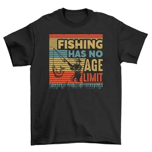 "1" Ageless Fishing Funny T-shirt for All Ages! Unisex 100% Cotton Tee. Reel in - Picture 1 of 46