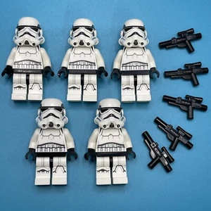 Lego Star Wars Lot of 5 Imperial Stormtrooper Minifigures w/ Blaster 75055 75159 - Picture 1 of 3