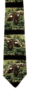 October Flight Men's Silk Neck Tie Endangered Species Bald Eagle Silk Necktie - Picture 1 of 4