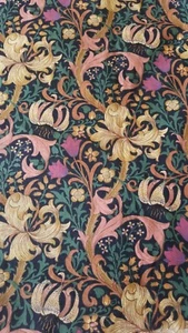 Remanente de algodón Sanderson William Morris 'Golden Lily Minor' 1,29 m - Imagen 1 de 8