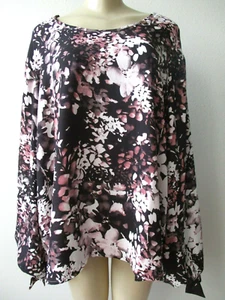 IMAN MULTI-COLOR FLORAL DESIGN BUBBLE SLEEVE TOP SIZE 3X - NWT - Picture 1 of 7