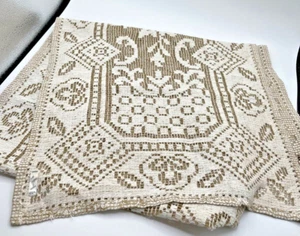 Vintage Crochet Lace Table Runner Dresser Scarf Doily Mat Wedding 15x60 inches! - Picture 1 of 4