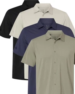 Adidas - Button Down Short Sleeve Shirt - A595, Golf Business Casual, dad gift - Picture 1 of 10