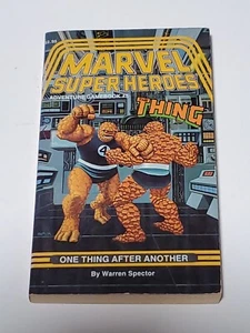 MARVEL SUPER HEROES ADVENTURE GAMEBOOK 5 THING ONE THING AFTER ANOTHER, 1987 1st - Picture 1 of 19