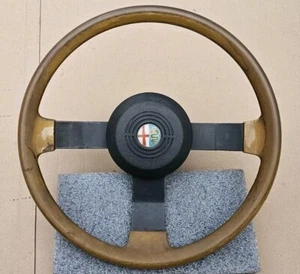 Alfa Romeo Alfetta GTV GTV6 1982 madera 3 radios volante/botón bocina - Imagen 1 de 15
