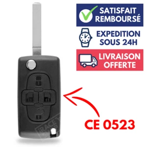 Coque de Clé Plip Boitier pour Télécommande CITROEN C8 ➜CE0523 ➜4 Boutons - Picture 1 of 4