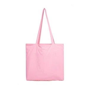 Corduroy Tote Bag for Women and Men with Zipper and Inner Pockets. Cute School - Picture 1 of 6