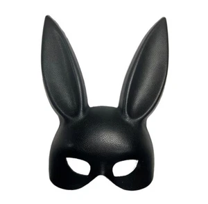Black Sexy Bunny Eye Mask Quality Halloween Masquerade Ball Fancy Dress Costume - Picture 1 of 1