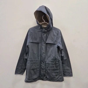 Barbour Vintage Durham 4oz Lightweight Wax Waterproof Hooded Coat Jacket Uk 10 - Picture 1 of 10