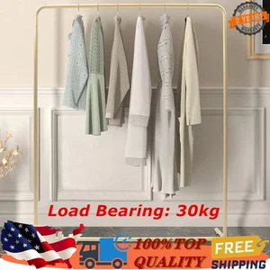 Golden Vintage Clothing Storage Shelf Garment Rack Clothes Hanger Industrial - Picture 1 of 15