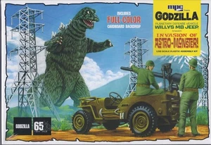 Willys Jeep US Esercito Militare Godzilla Kit Modellismo Plastica Auto 1:25 MPC - Foto 1 di 1