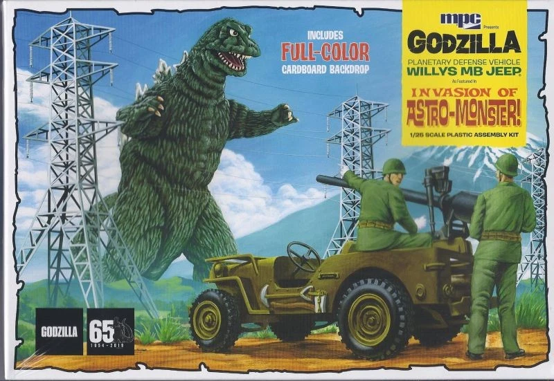 Willys Jeep US Esercito Militare Godzilla Kit Modellismo Plastica Auto 1:25 MPC - Immagine 1 di 1