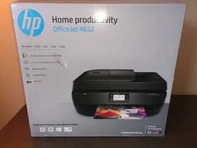 NIB HP Officejet 4652 Multifunction Color Wireless Printer, Fax, Scan, Copy - Image 1 of 4