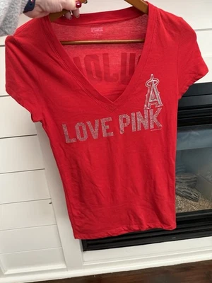 Camiseta para mujer Red Love rosa Victoria Secret Angels MLB estrás 'pujols' 5 XS Foto 1 de 4