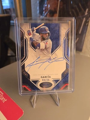 ⭐️ Adolis Garcia-2025 Topps Tier 1 'Prime Performer' Auto #4/25 #Rangers ⭐️ - Image 1 of 2