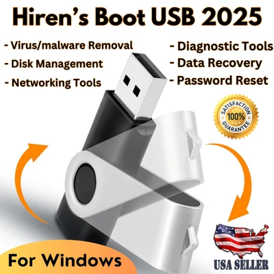 Hiren’s Boot USB 2025 With Recovery Tools Free Same Day Shipping USA - Image 1 of 4