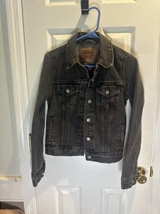 Jeansjacke Damen Levi’s Original Trucker Washed Black Denim Größe XS - Bild 1 von 8