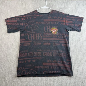 Vintage Kansas City Chiefs AOP T Shirt Salem Size Large - Picture 1 of 6