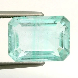 4.50Ct "GIA" CERTIFIED ! GORGEOUS UNHEATED HELIODOR GREEN BERYL FROM BRAZIL - Picture 1 of 7