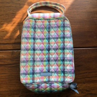 Vera Bradley Insulated School Work Lunch Bunch Bag Gingham Plaid Zip Around - Image 1 of 4