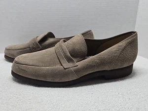 Hush Puppies (11060) Herrenschuhe Größe 9,5 M Braun Wildleder Slipper Halbschuhe - Bild 1 von 12