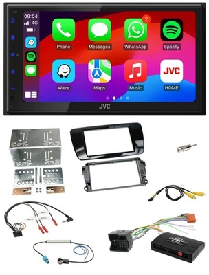 JVC Bluetooth USB Lenkrad 2DIN DAB Autoradio für Seat Ibiza 08-15 klavierlack - Bild 1 von 4