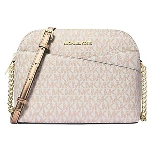 Michael Kors Jet Set Travel Medium Metallic Signature Logo Dome Crossbody Bag 35 - Bild 1 von 8