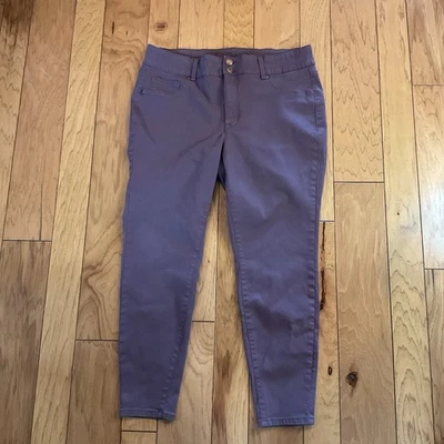 M Jeans By Maurices High Rise Skinny Woman’s Size 16W Short Grape Purple - Image 1 of 4