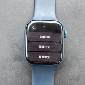 Apple Watch Series 7 41mm Blue Aluminum Case Abyss Blue Sport Band - (MKHC3LL/A) - Photo 1 sur 2