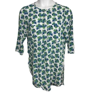 FIG & FLOWER Boho-Top Bluse Damen Größe Large L geblümt 3/4 Arm - Bild 1 von 24