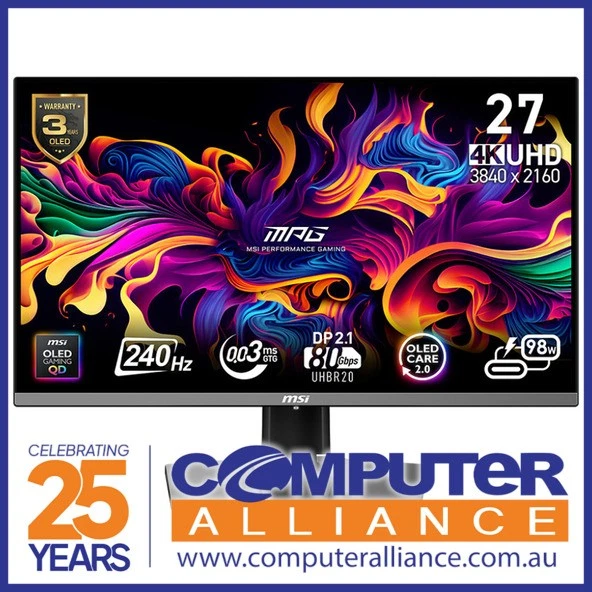 27" MSI MPG 272URX QD-OLED UHD 240Hz Gaming Monitor - image 1 of 1