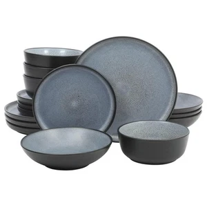 Gibson Elite Tribeca Loft 16-Piece Dinnerware Set - Modern Rustic Tableware For - Picture 1 of 24