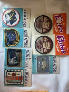 Konvolut 5 Vintage Alaska Aufnäher + 2 Jamestown Aufnäher New Old Stock - Bild 1 von 2