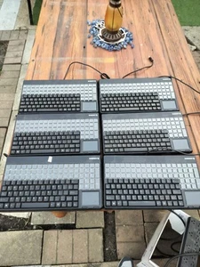 6 LOT Cherry SPOS G86-61401 Multi Programmable 123-Key USB Keyboard w/ Touchpad - Picture 1 of 4