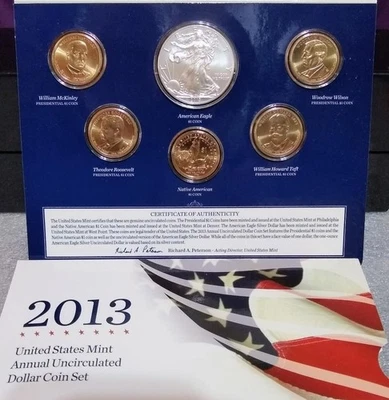 2013 US Mint Annual Uncirculated Dollar Coin Set w/SILVER EAGLE  *NO RESERVE* #2 - Image 1 of 4