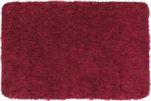 Badteppich Badematte Badvorleger Polyester Fusselfrei Rot Wenko 55 x 65 cm - Bild 1 von 5