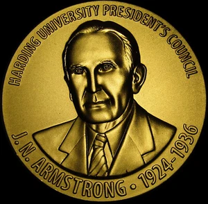 HARDING UNIVERSITY PRESIDENTS COUNCIL Searcy Ar 2.5" 2016 Gold-Plated MACO medal - Bild 1 von 2