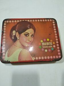 Vintage Tin Box Mamta Beauty Aids old beautiful rare India 5" by 7"