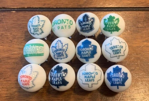 TORONTO MAPLE LEAFS NHL 5/8" GLASS MARBLES COLLECTION  & stands Cover